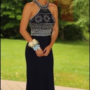 Navy blue prom dress